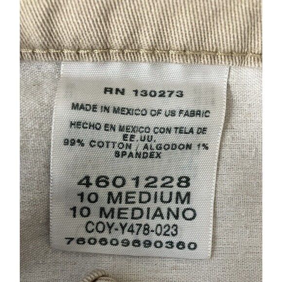 Lee Relaxed Fit Womens  Size 10 M Tan Straight Leg Mid Rise Pants - Picture 3 of 7